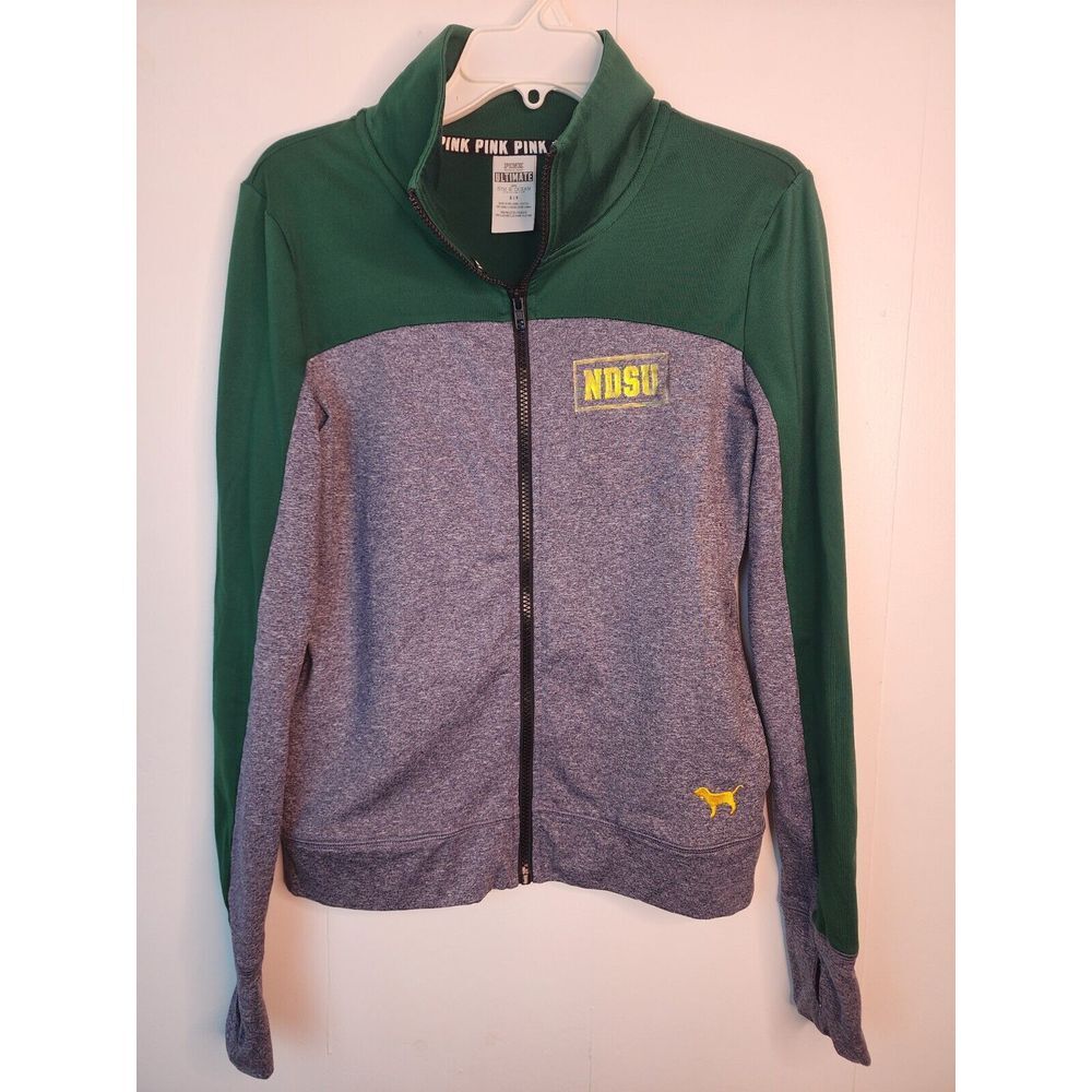 Victoria's Secret PINK Ultimate‎ Collegiate NDSU BISON Long Sleeve Zip Up Small